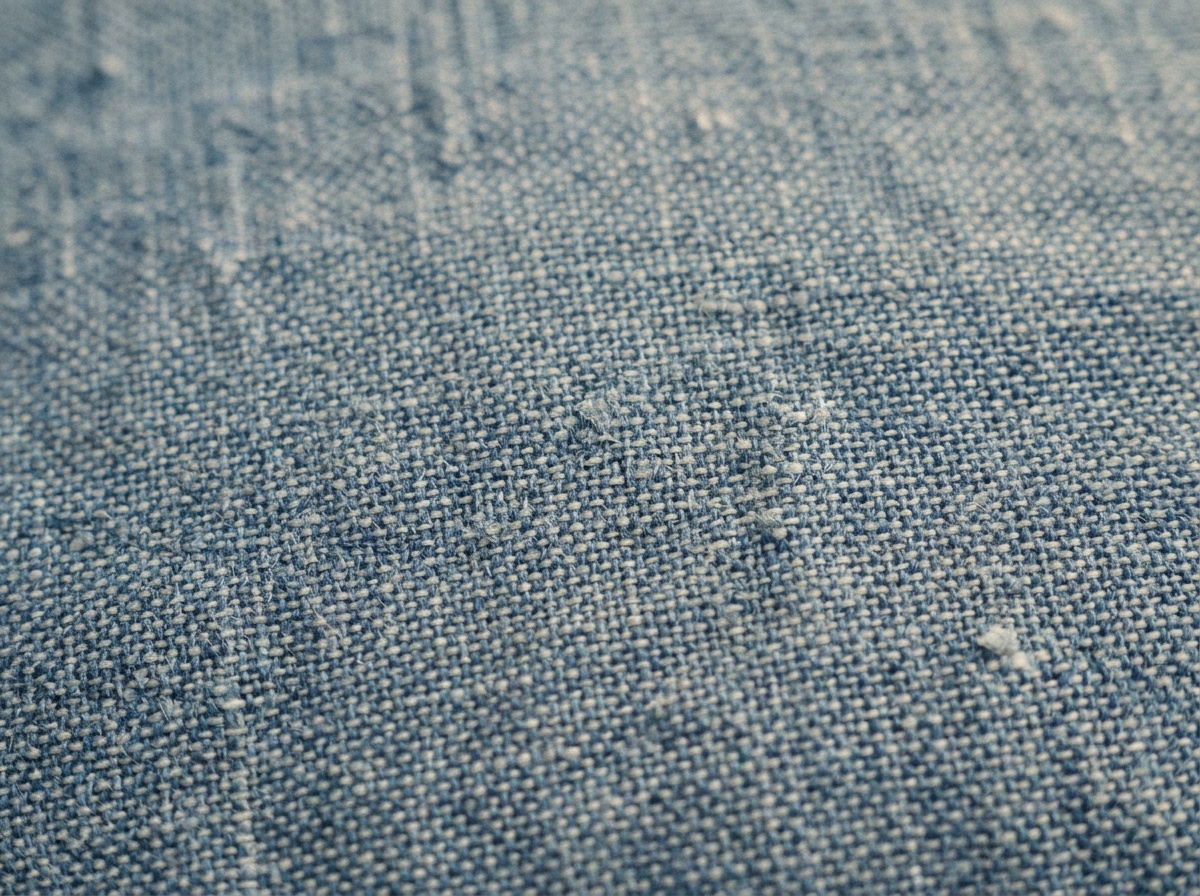 Macro close-up of Chambray, Plain weave