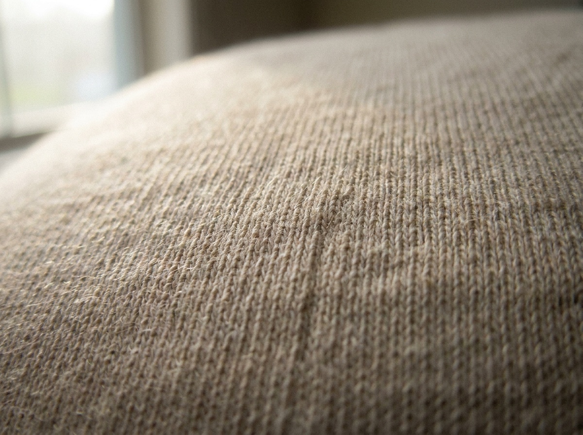 Macro close-up of Cotton Interlock, Interlock double-knit
