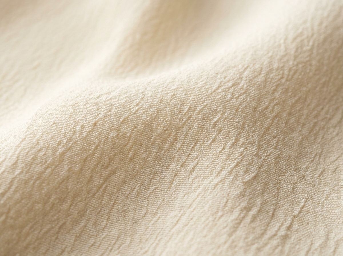 Macro close-up of Crepe de Chine, plain weave with alternating S- and Z-twist yarns