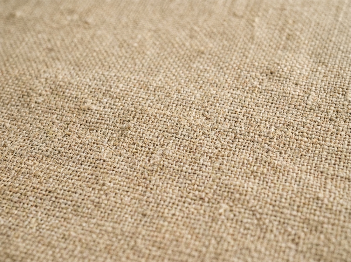 Macro close-up of Linen Suiting, Plain or twill weave