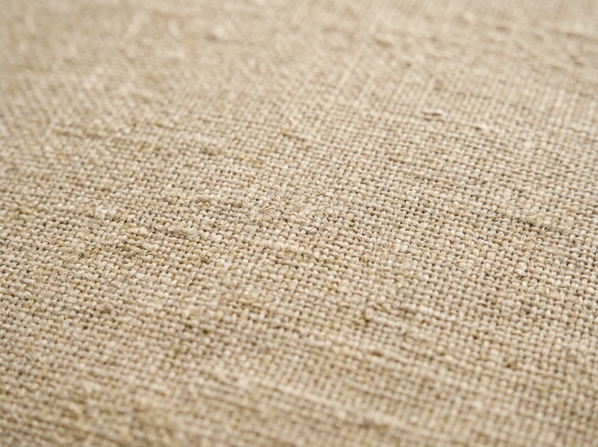 Macro close-up of Linen, Plain weave