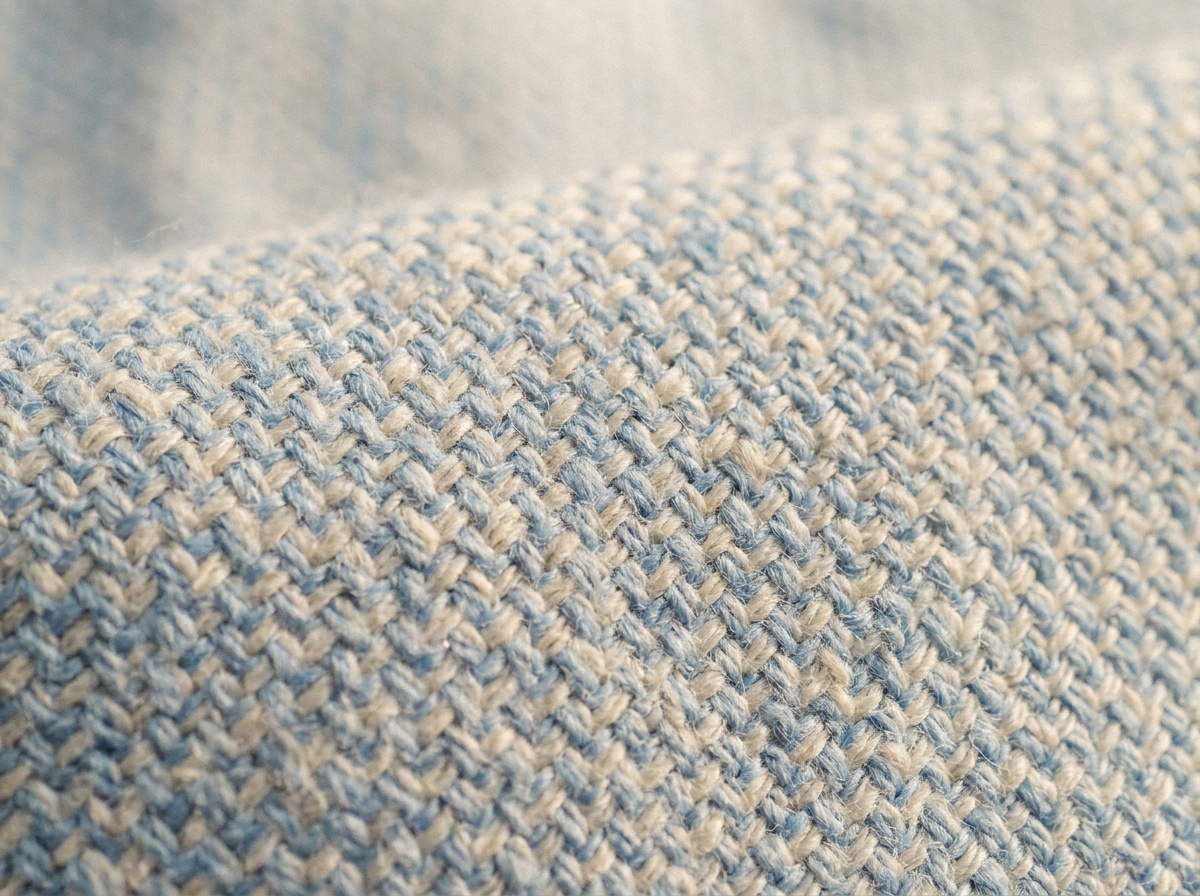 Macro close-up of Oxford Cloth, Basket weave (oxford weave)