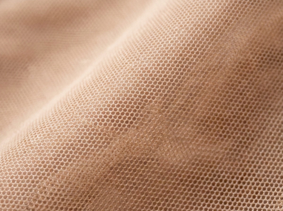 Macro close-up of Power Mesh, Warp knit