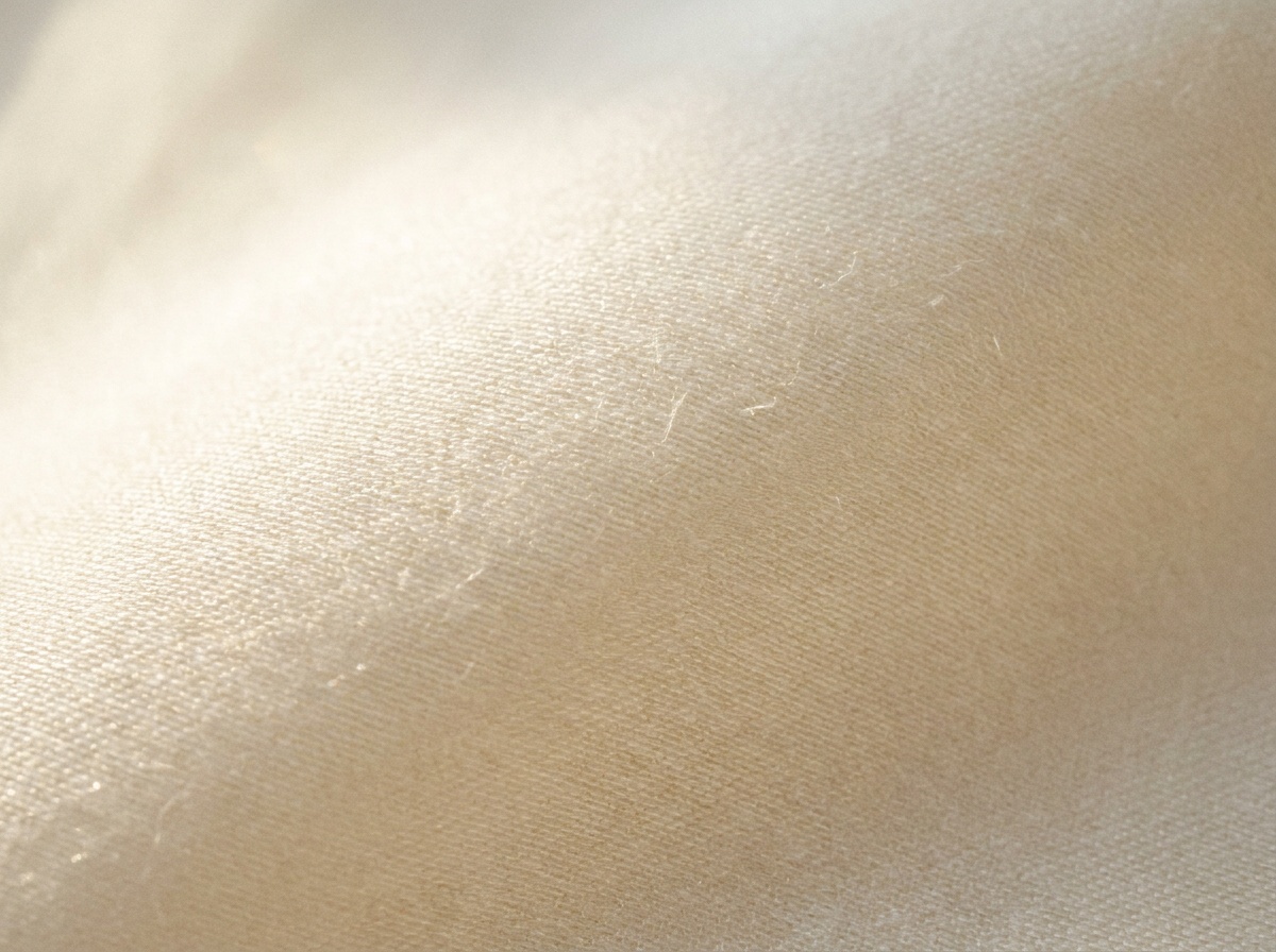 Macro close-up of Silk Habotai, Fine smooth plain weave