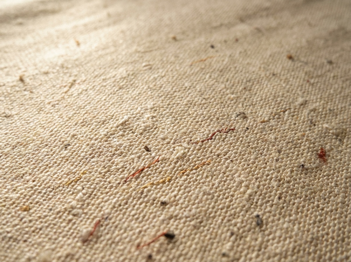 Macro close-up of Silk Noil, Plain weave