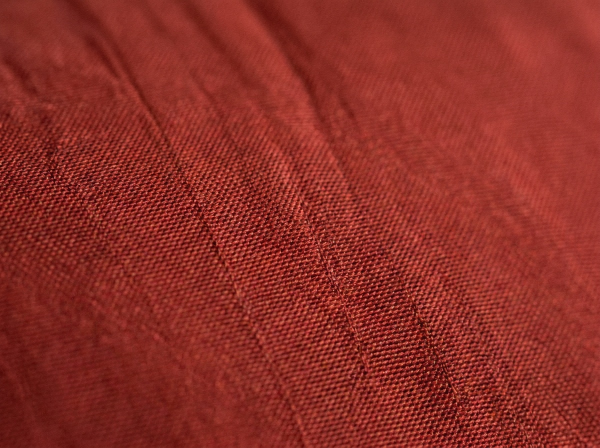 Macro close-up of Silk Taffeta, Crisp plain weave