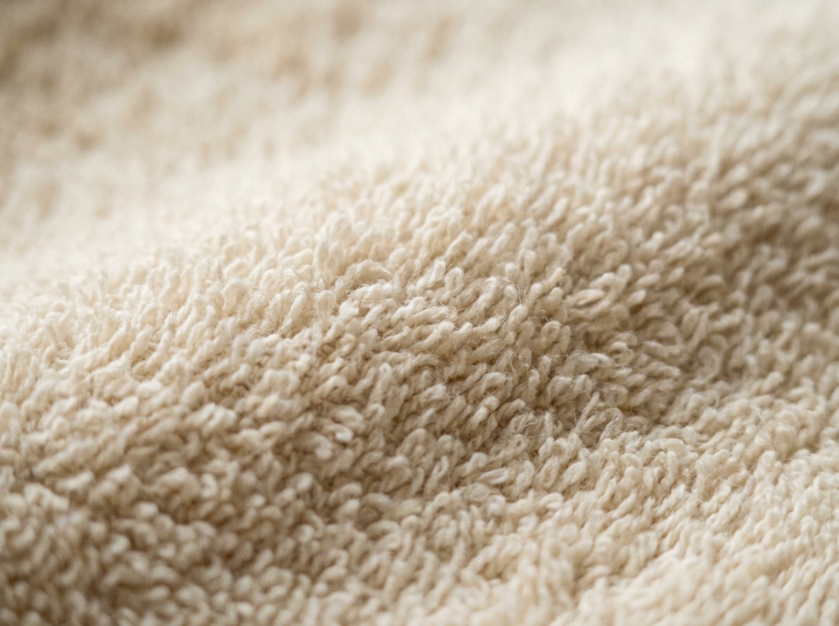 Macro close-up of Terry Cloth, Warp-pile weave