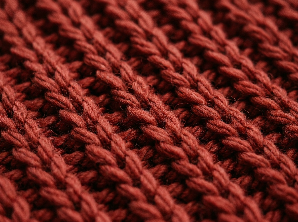 A knitted swatch of Brioche Stitch