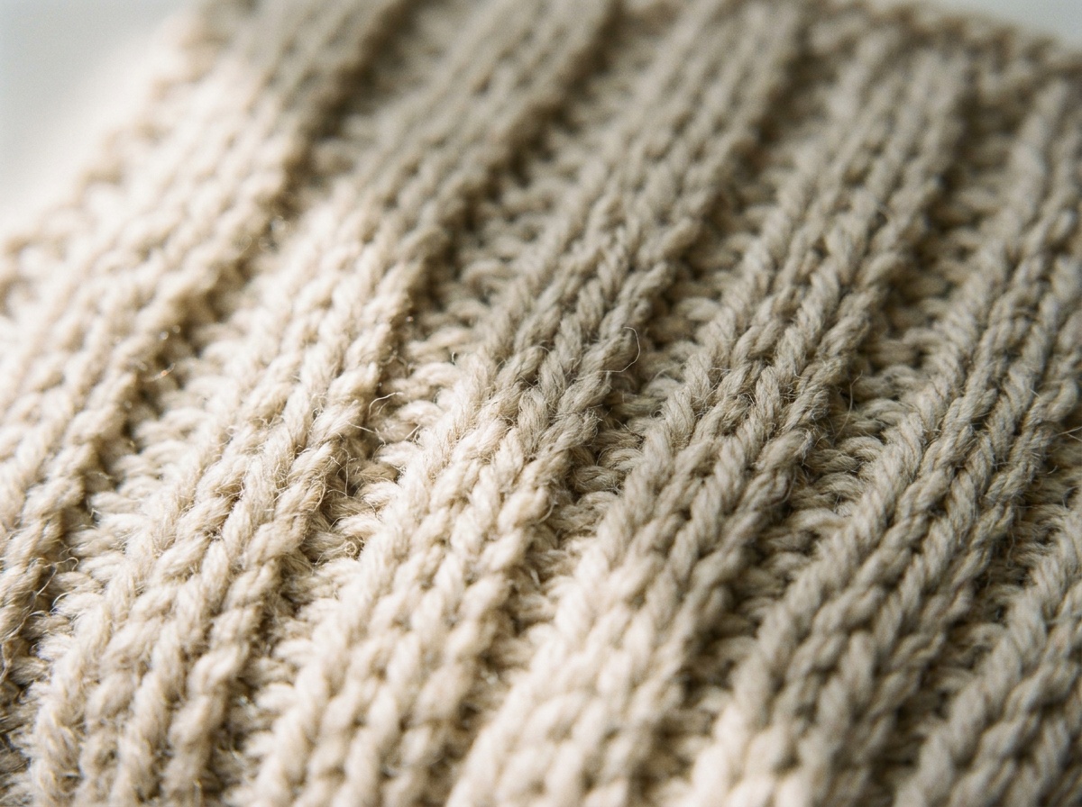 A knitted swatch of Garter Rib