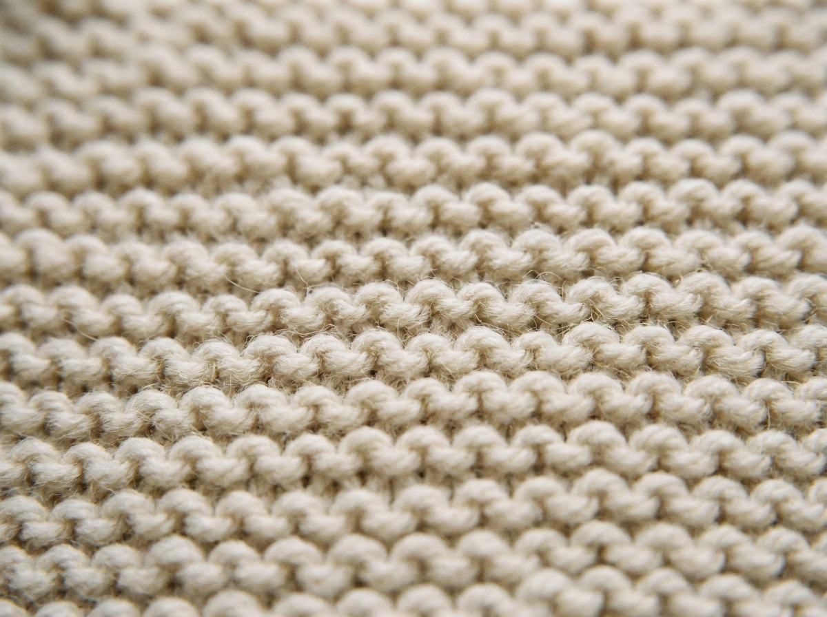 A knitted swatch of Garter Stitch