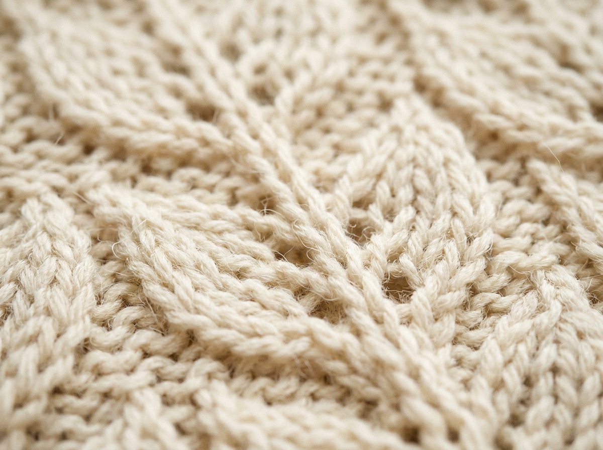 A worked swatch of Leaf Lace, knit texture visible