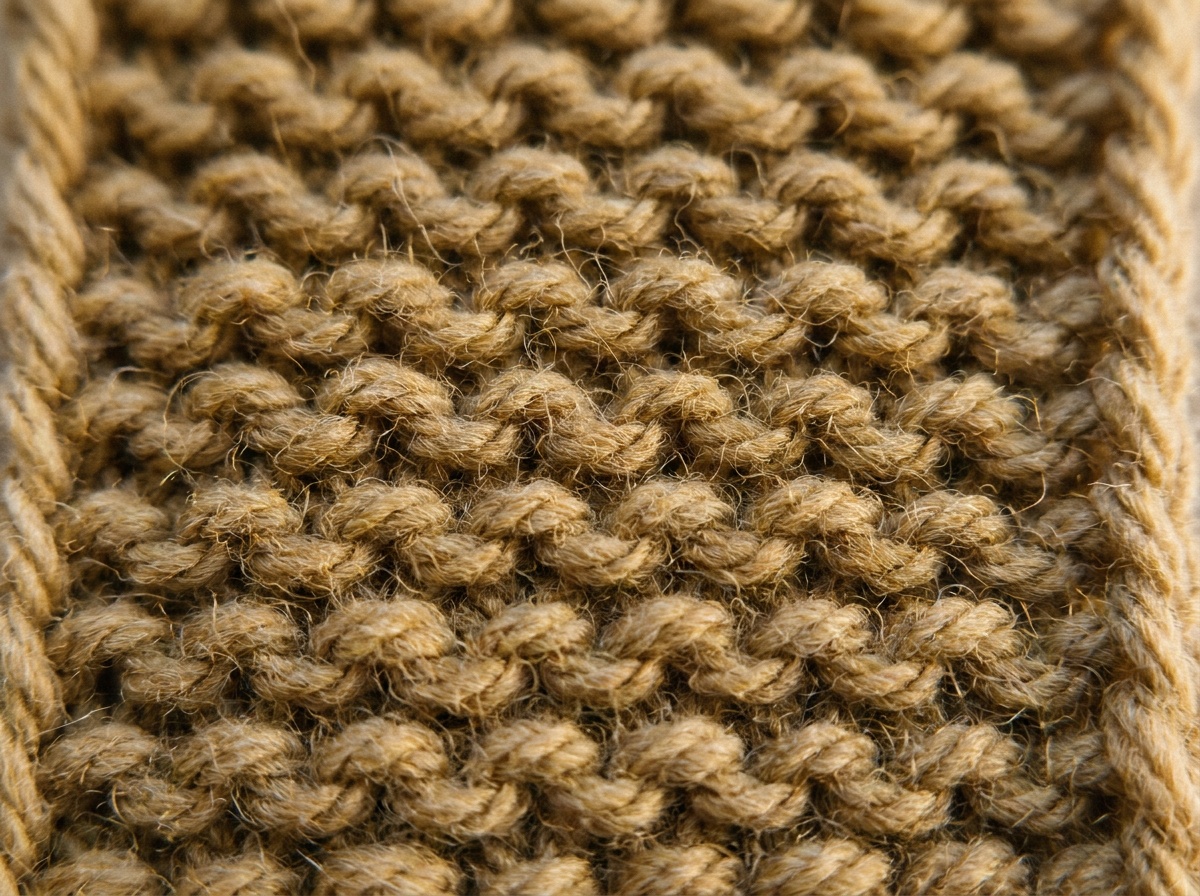 A knitted swatch of Linen Stitch
