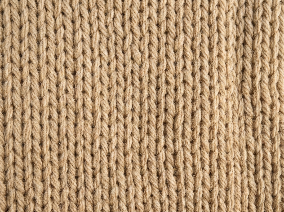 A knitted swatch of Stockinette Stitch