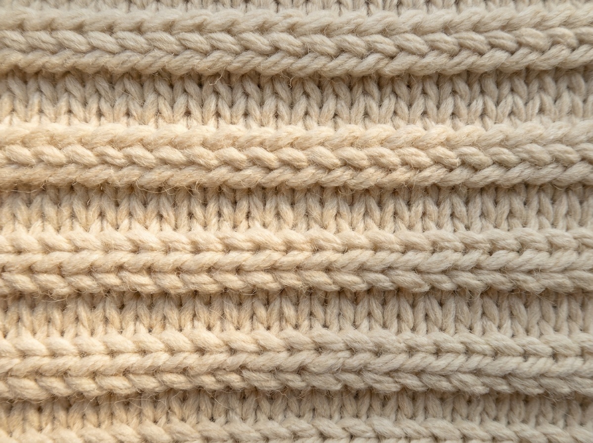 A worked swatch of Welt Stitch, knit texture visible