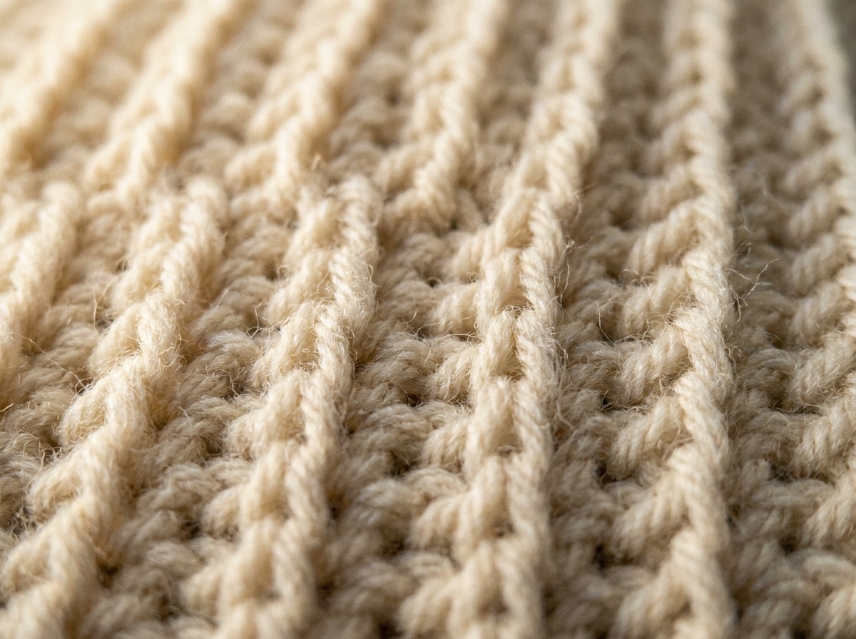 A swatch of Back Post Double Crochet crochet