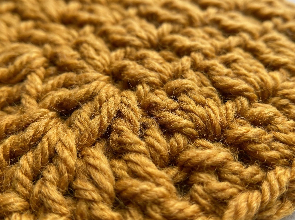 A swatch of Cluster Stitch crochet
