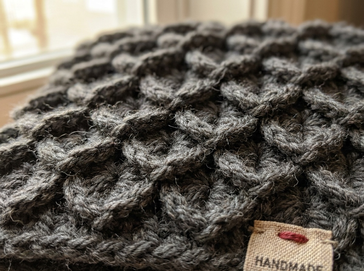 A swatch of Crocodile Stitch crochet
