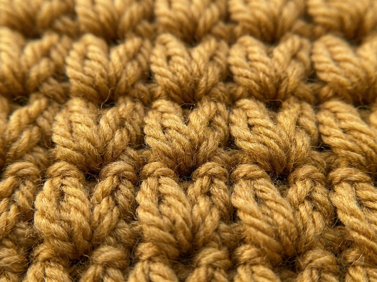 A swatch of Puff Stitch crochet