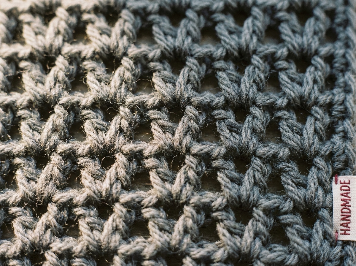 A swatch of V-Stitch crochet